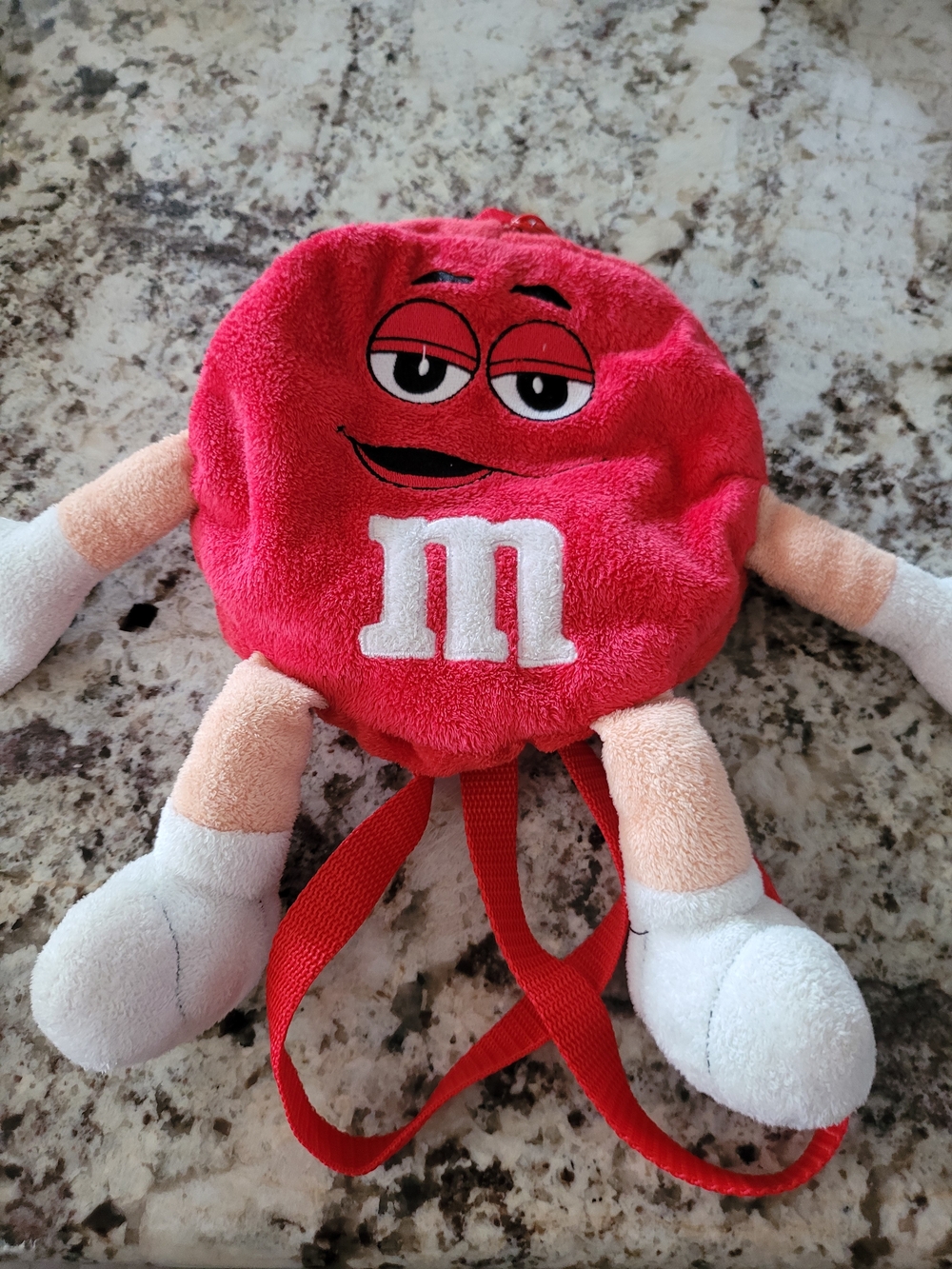 Vintage 2006 M&M's Red Plush Mini Backpack